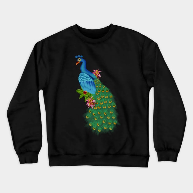 Peacock Tropical Crewneck Sweatshirt by dukito